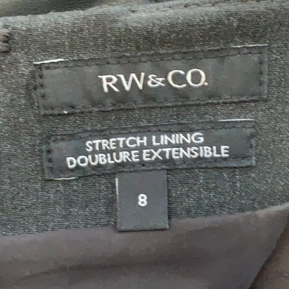 Dark grey skirt with leather detail - Picture 4 of 5